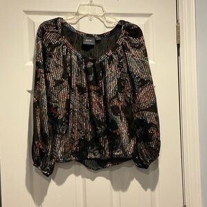 Anthropologie Black and Multicolor Blouse